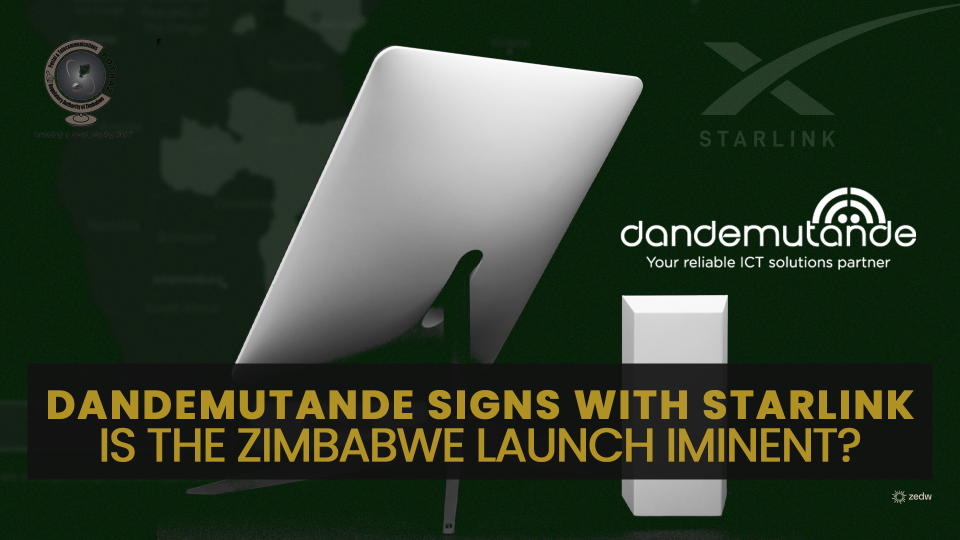 Dandemutande has signed an agreement with Starlink to be a reseller of the service in Zimbabwe