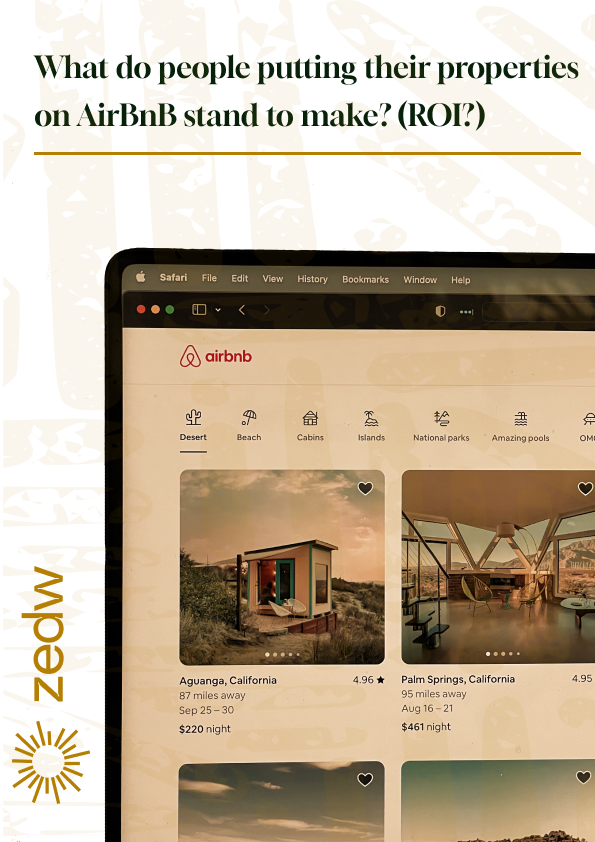 Image showing a laptop with Airbnb website open illustrating that the report which uses this cover image is for Airbnb statistics